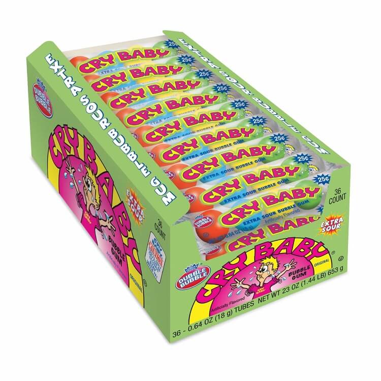 Cry Baby Bubble Gum 36 Count Box Nostalgic Candy